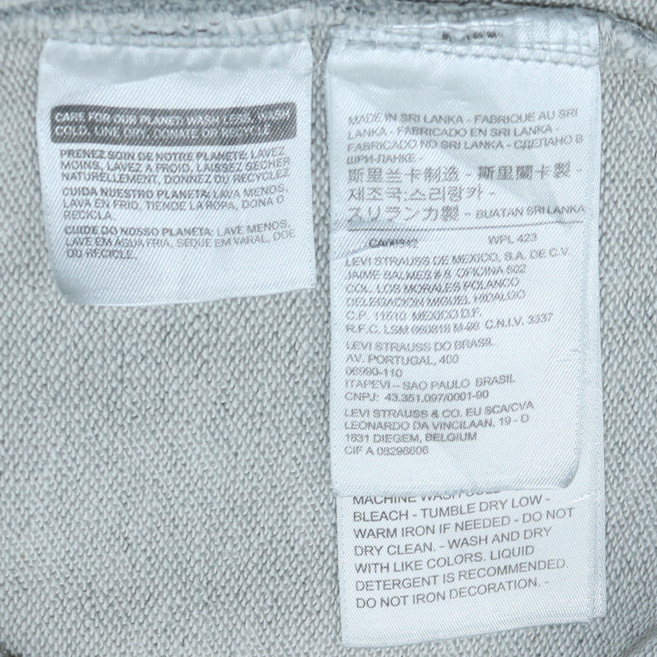 Levi's Men's Grey Pullover Hoodie M Graphic Logo Sweatshirt
