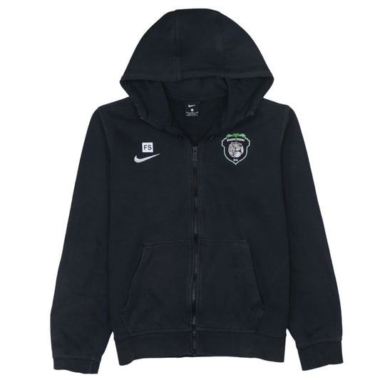 Nike Men's Black M Full Zip Hoodie Sports Embroidered Logo