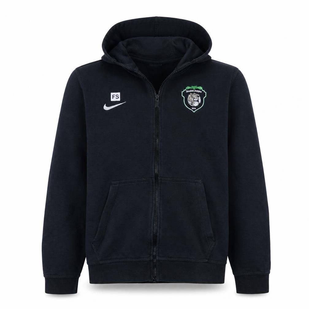 Mens UK M Regular Nike Black Full Zip Hoodie