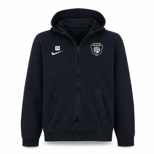 Mens UK M Regular Nike Black Full Zip Hoodie