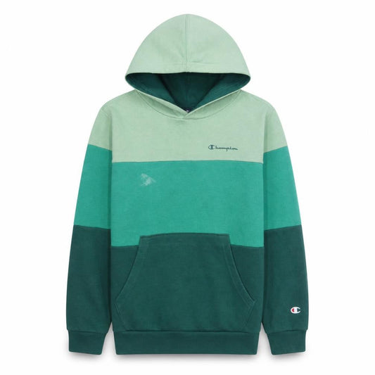 Champion Boys Green Colourblock Pullover Hoodie Age 11-12 Years