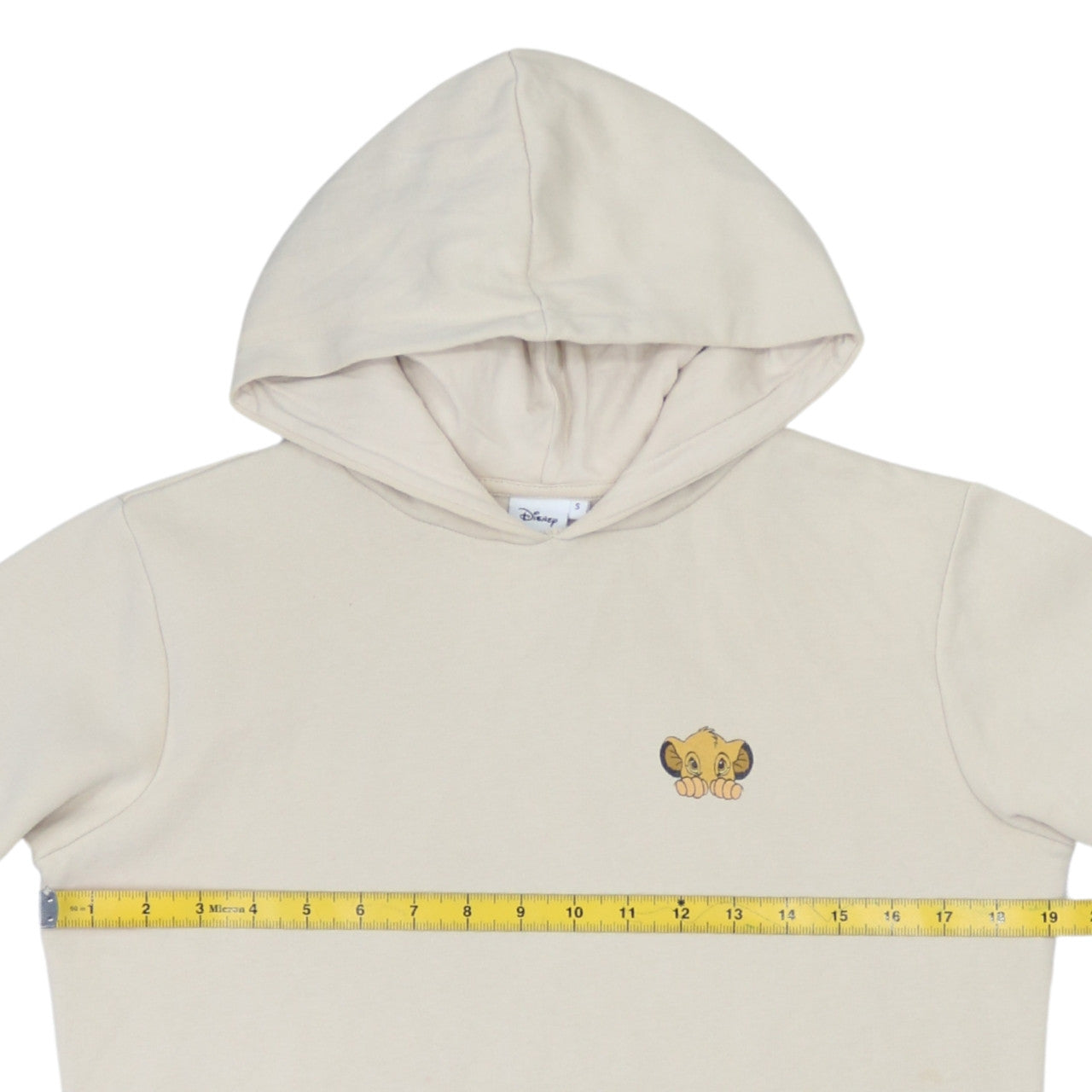 Disney Women’s Beige Hoodie S Simba Lion King Pullover Graphic Cotton