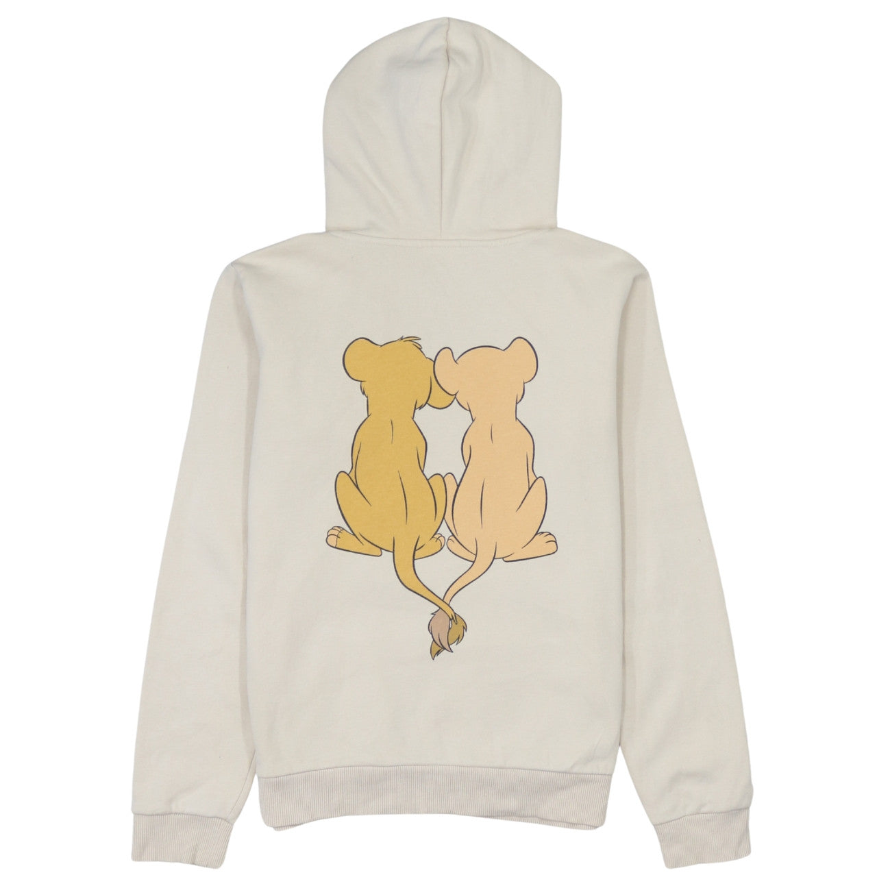 Disney Women’s Beige Hoodie S Simba Lion King Pullover Graphic Cotton