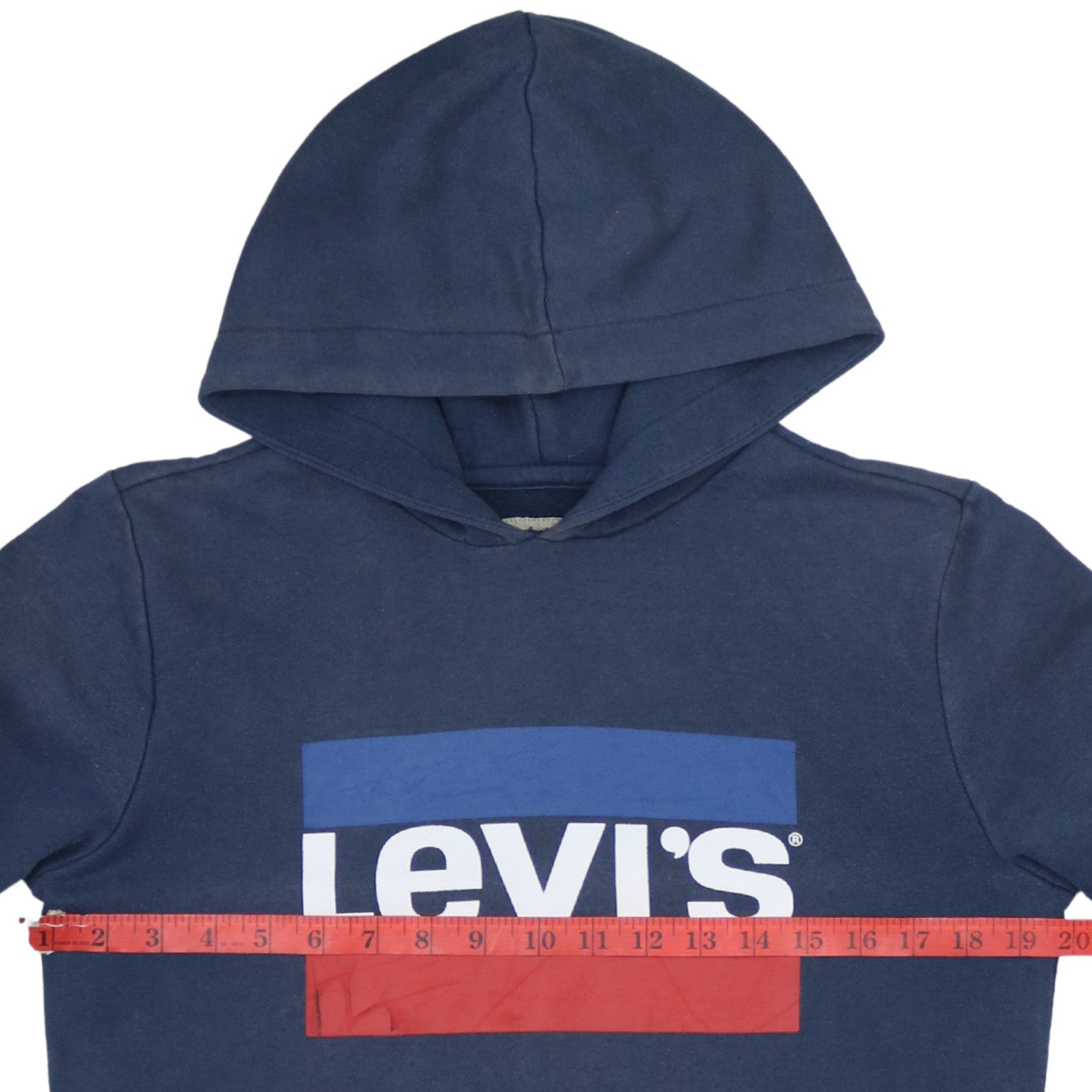 Levi's Women Blue Pullover Hoodie Size 16 Logo Fleece Casual