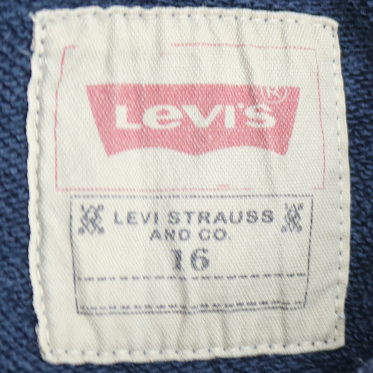 Levi's Women Blue Pullover Hoodie Size 16 Logo Fleece Casual