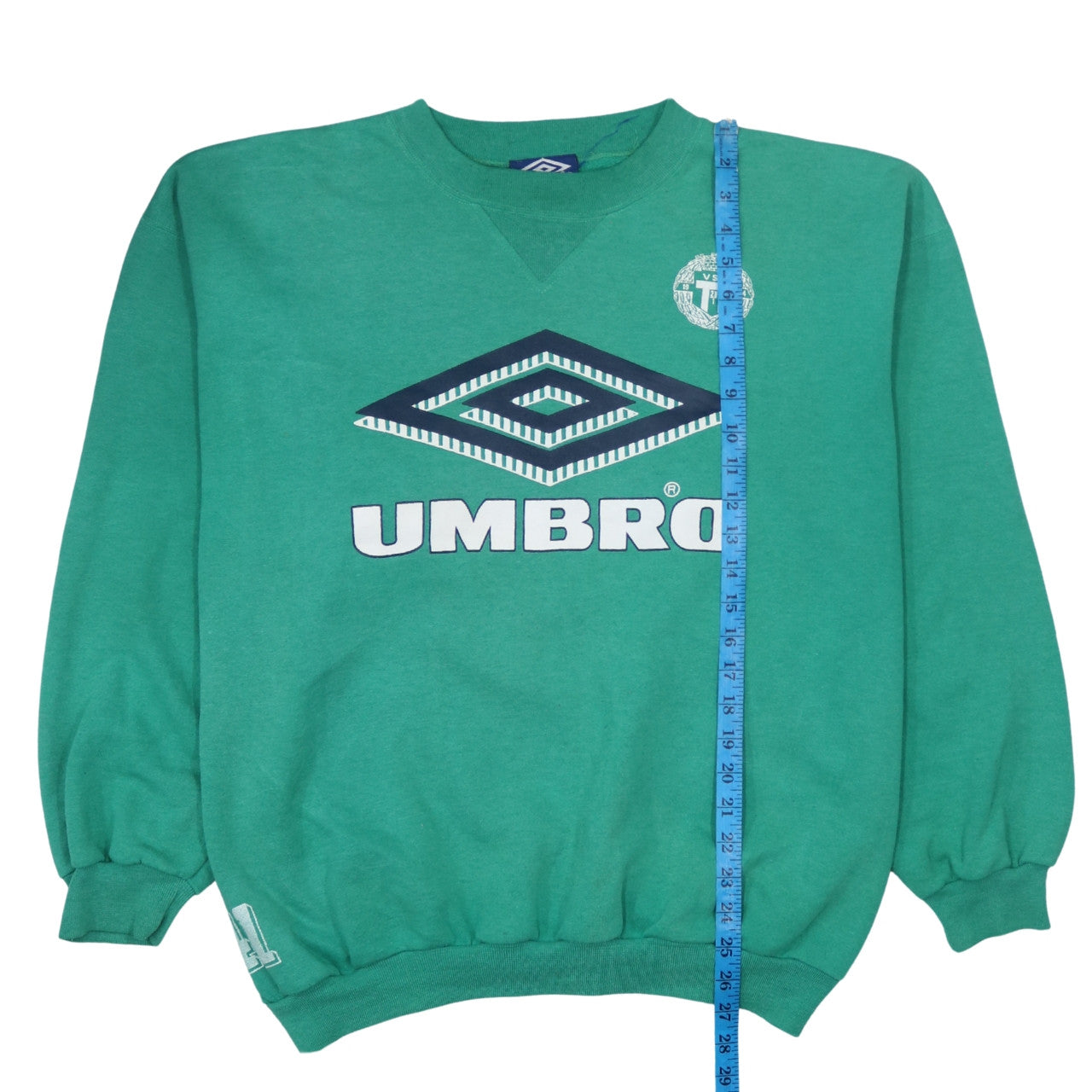 Umbro Mens XL Green Pullover Sweatshirt Crew Neck Vintage Football