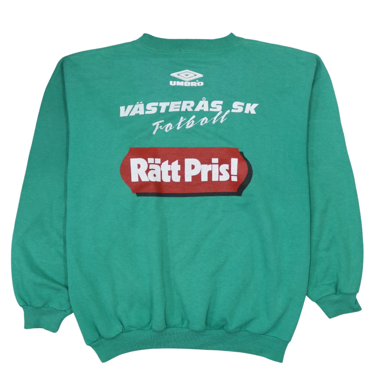 Umbro Mens XL Green Pullover Sweatshirt Crew Neck Vintage Football