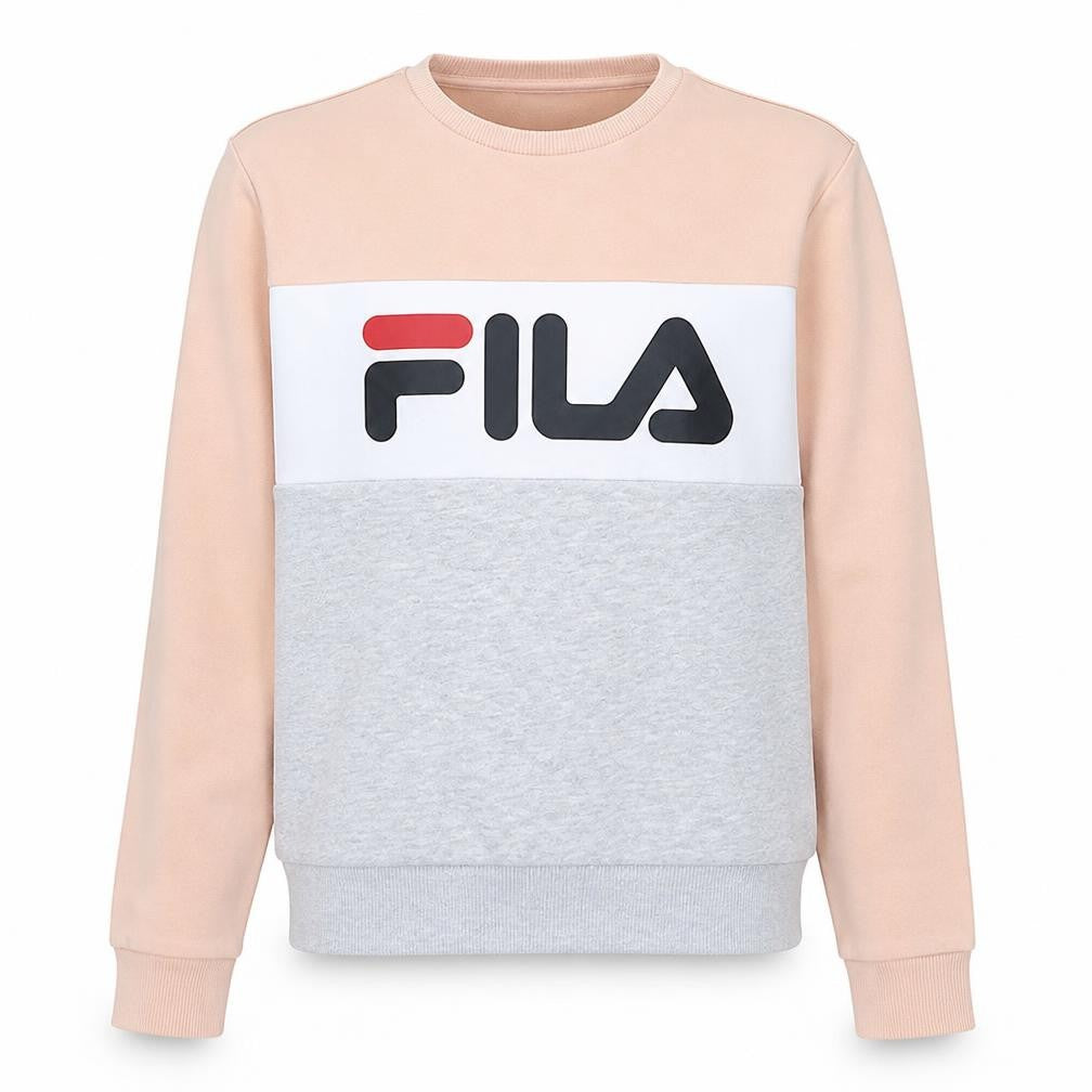 Womens UK XS Regular FILA Beige Pullover Sweatshirt