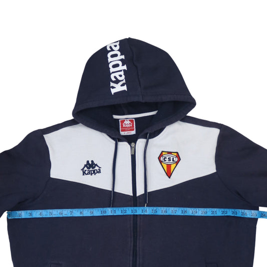 Kappa Men’s Blue XL Full Zip Hoodie with Logo Sports Style