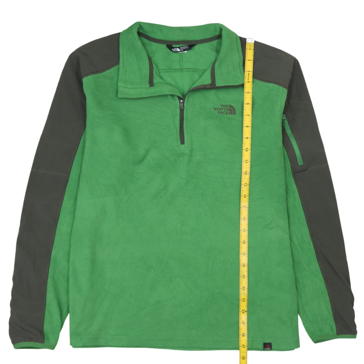 The North Face Mens Green Fleece Pullover Sweatshirt L 1/4 Zip Outdoor