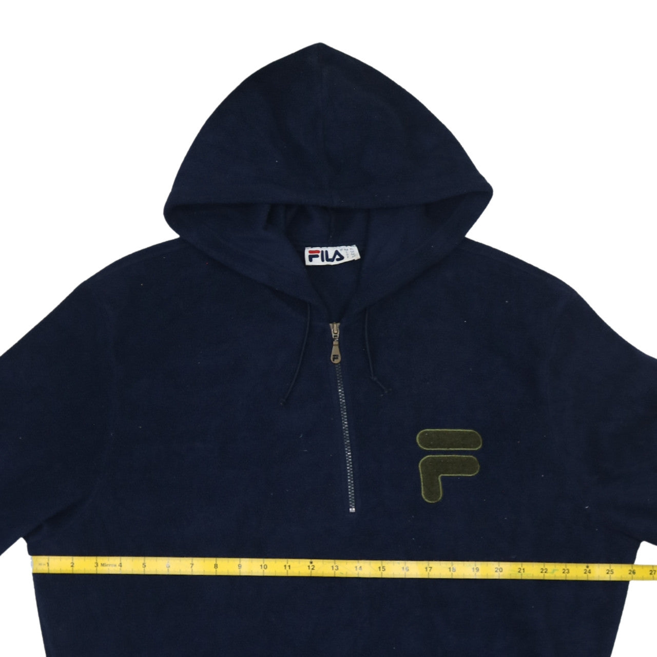 Fila Men’s Blue XL Pullover Hoodie Fleece 1/2 Zip Logo Sportswear