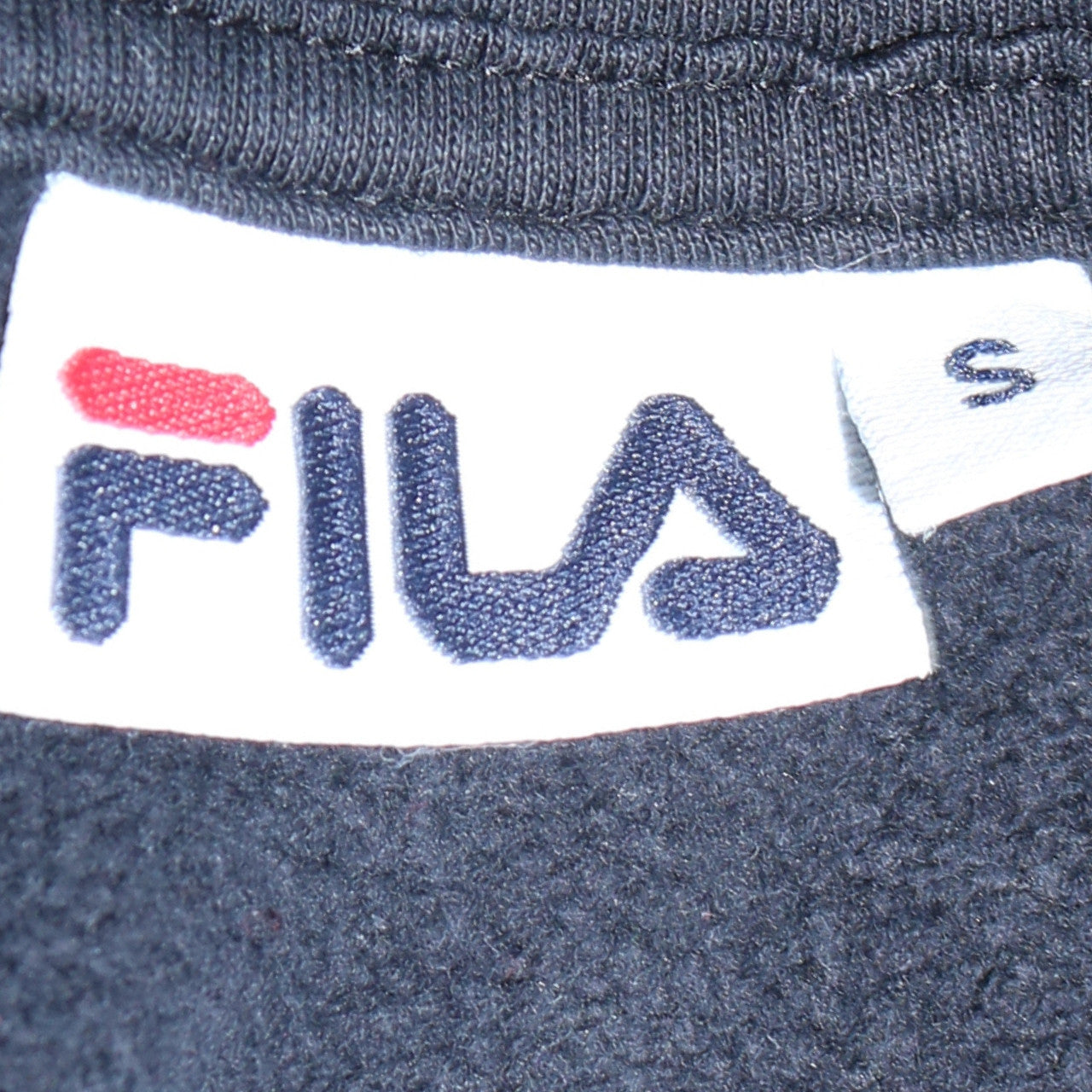 FILA Men’s Black Pullover Hoodie S Logo Sportswear Long Sleeve