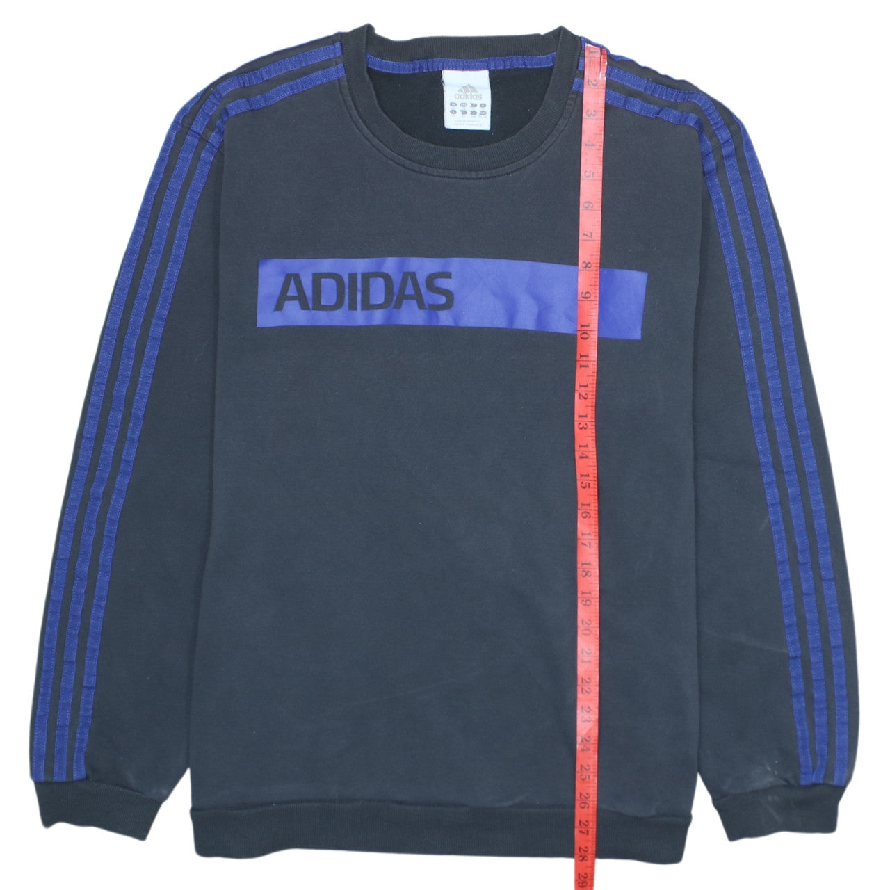Adidas Mens Black XL Sweatshirt Pullover Crew Neck Logo Sportswear