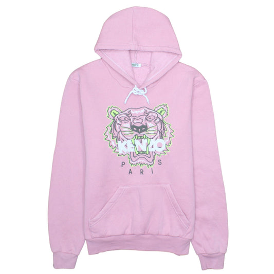 Kenzo Paris Womens Pink Tiger Graphic Hoodie Sweatshirt Size M