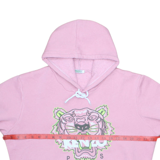 Kenzo Paris Womens Pink Tiger Graphic Hoodie Sweatshirt Size M