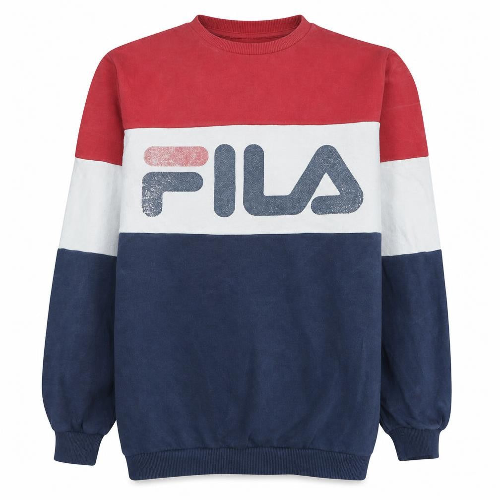 Mens UK M Regular FILA Multicoloured Pullover Sweatshirt