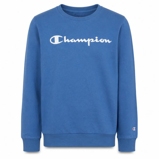 Champion Boys Blue Logo Sweatshirt Pullover 11-12 Years Crew Neck
