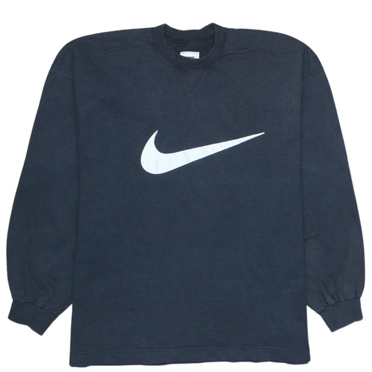 Nike Mens Black XL Pullover Sweatshirt Crew Neck Logo Graphic