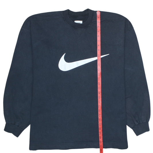 Nike Mens Black XL Pullover Sweatshirt Crew Neck Logo Graphic