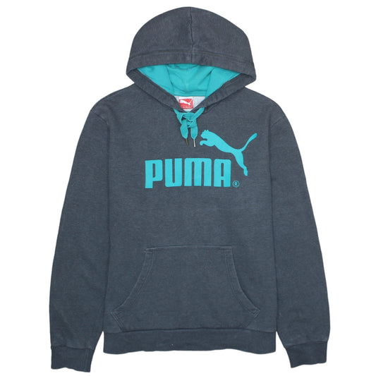 Puma Men’s Grey XL Pullover Hoodie Logo Sports Fleece Sweatshirt