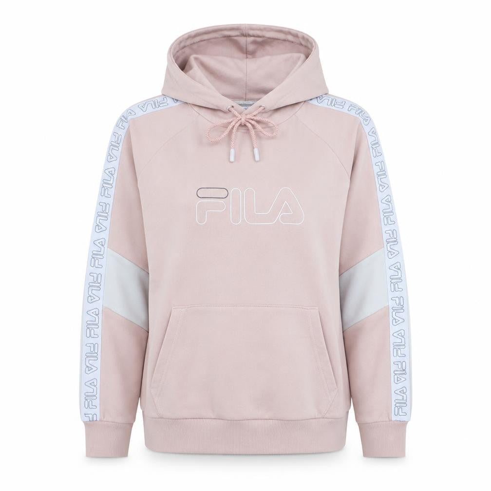 Womens UK M Regular FILA Pink Pullover Hoodie