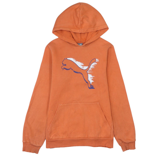Puma Boys Orange Pullover Hoodie Sweatshirt Size 14 Years Fleece Hooded