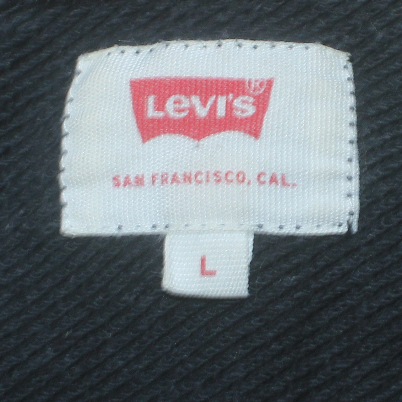 Levi's Men's Black Pullover Sweatshirt L Logo Crew Neck