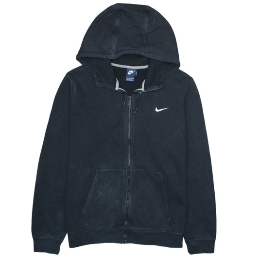 Nike Mens Black XL Full Zip Hoodie Sweatshirt With Logo