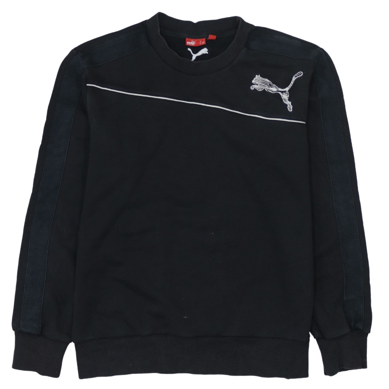 Puma Men's Black L Sweatshirt Crew Neck Long Sleeve Sports Logo