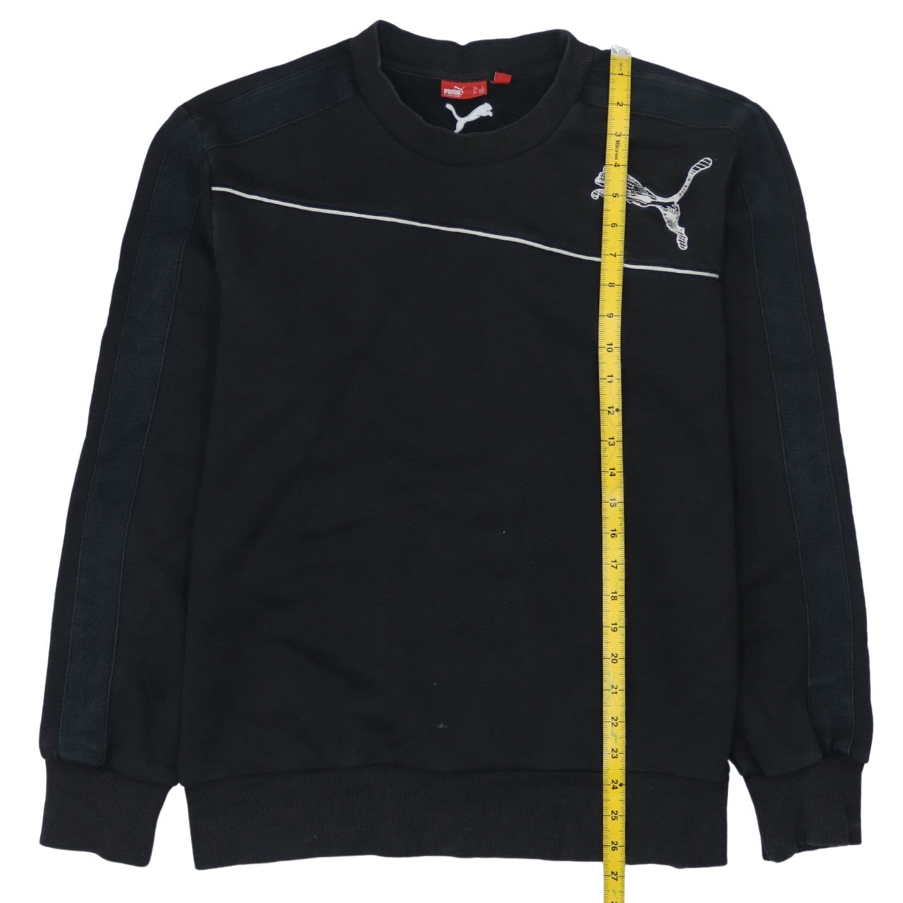 Puma Men's Black L Sweatshirt Crew Neck Long Sleeve Sports Logo