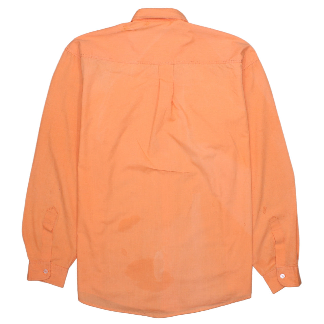 Lacoste Men's Orange Long Sleeve Cotton Button-Up Shirt L