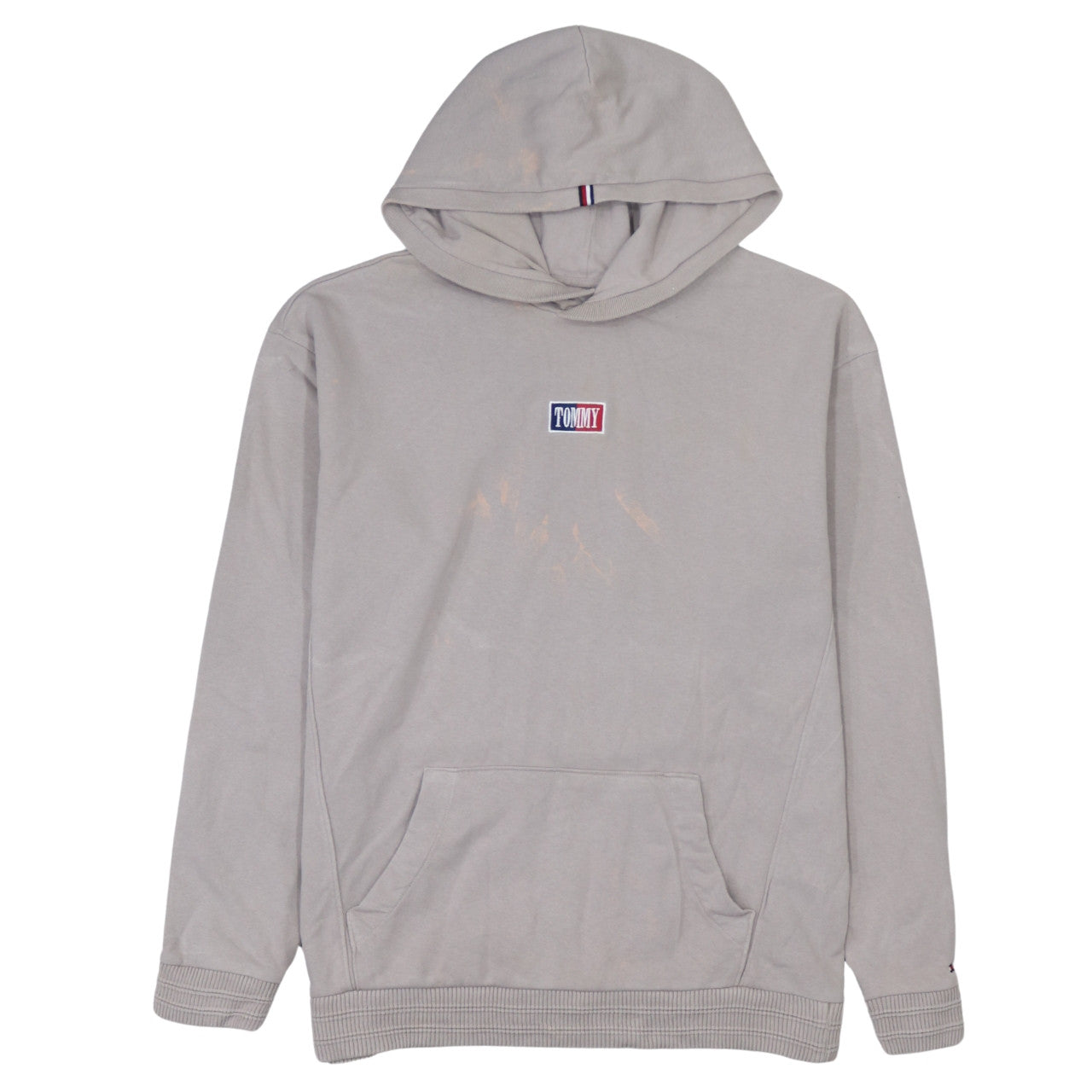 Tommy Hilfiger Unisex Adults Beige Pullover Hoodie L Logo Casual