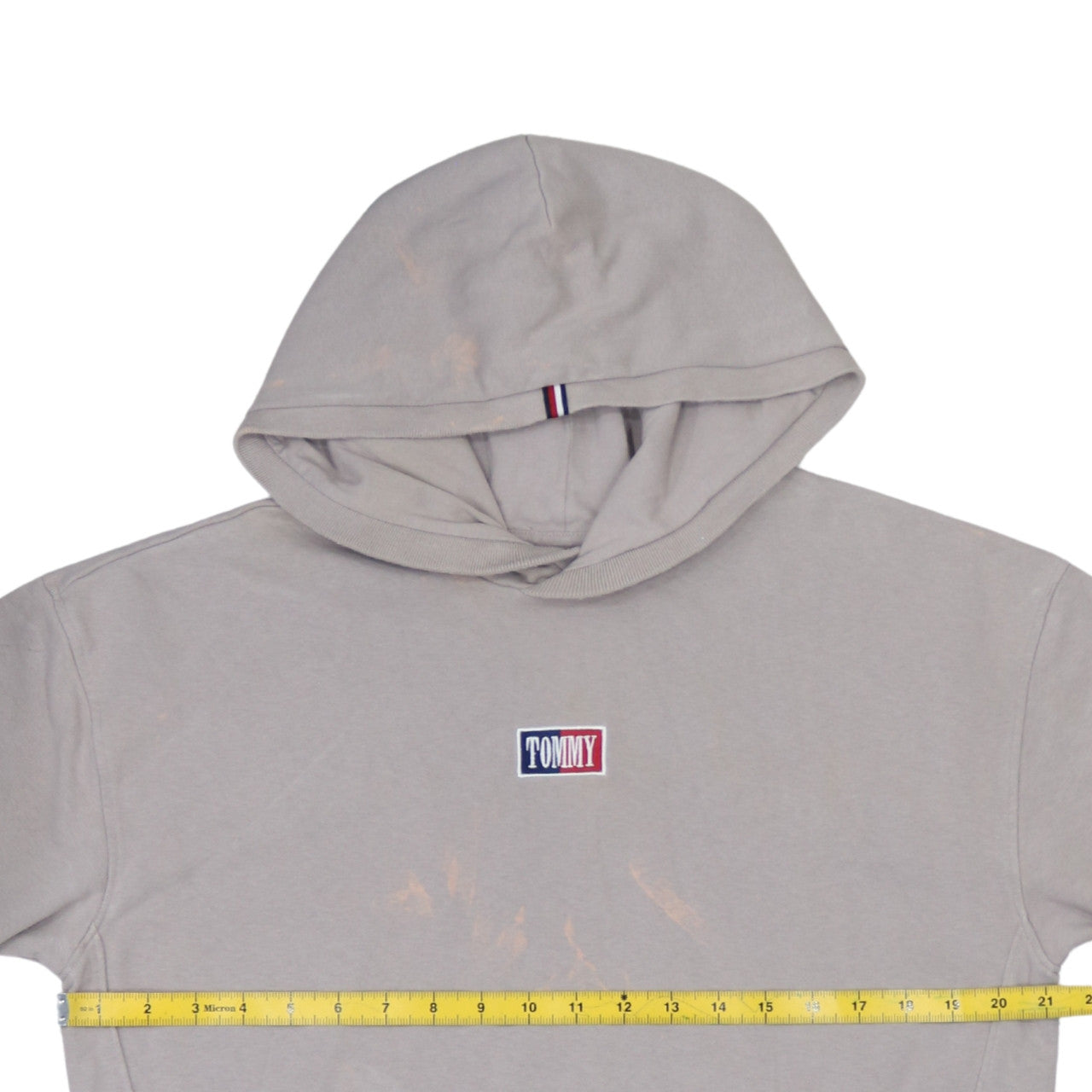 Tommy Hilfiger Unisex Adults Beige Pullover Hoodie L Logo Casual