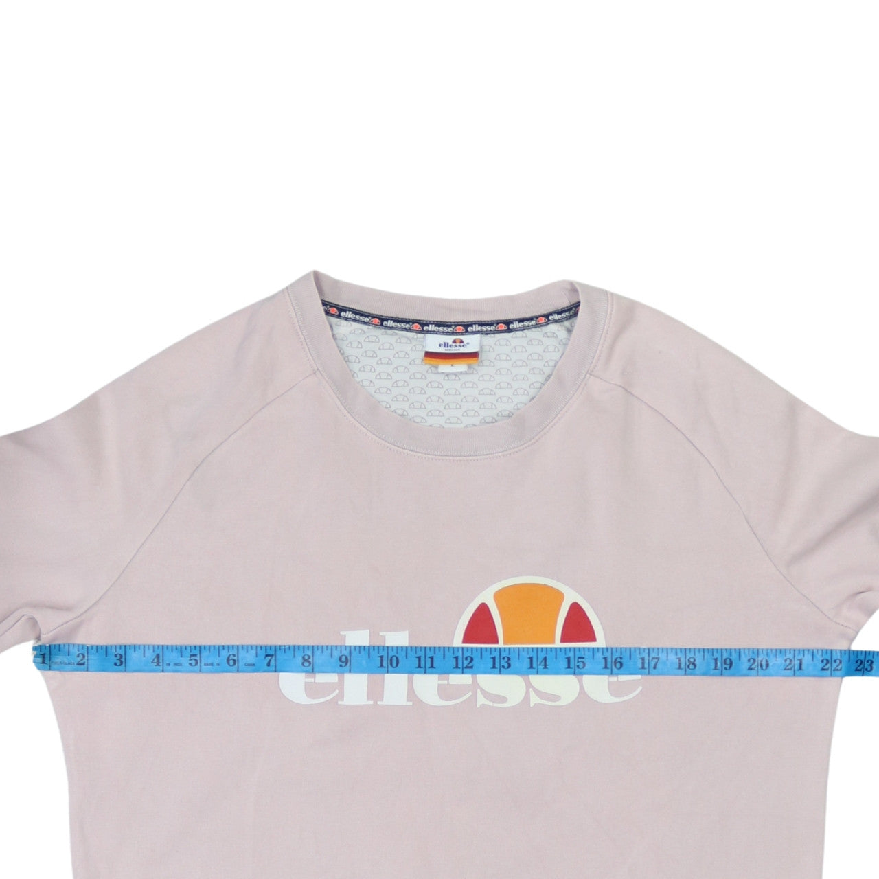 Ellesse Women Pink Pullover Sweatshirt L Logo Long Sleeve Casual