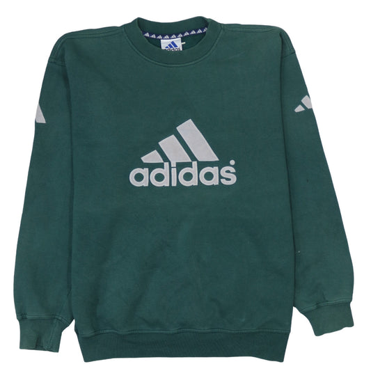 Adidas Mens Green M Pullover Sweatshirt Logo Sportswear