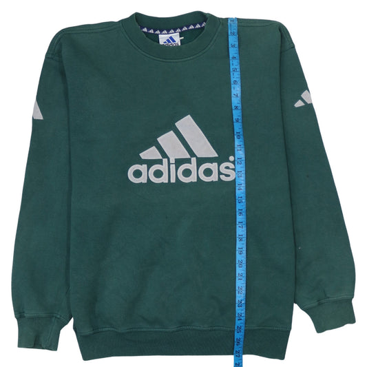 Adidas Mens Green M Pullover Sweatshirt Logo Sportswear