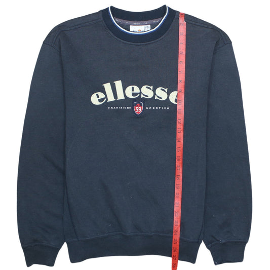 Ellesse Mens Blue Sweatshirt M Crew Neck Long Sleeve Pullover
