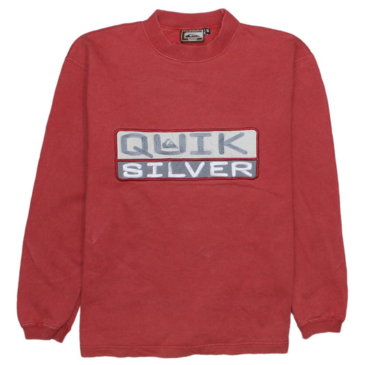 Quiksilver Teens Red Sweatshirt Size 16 Logo Pullover Casual