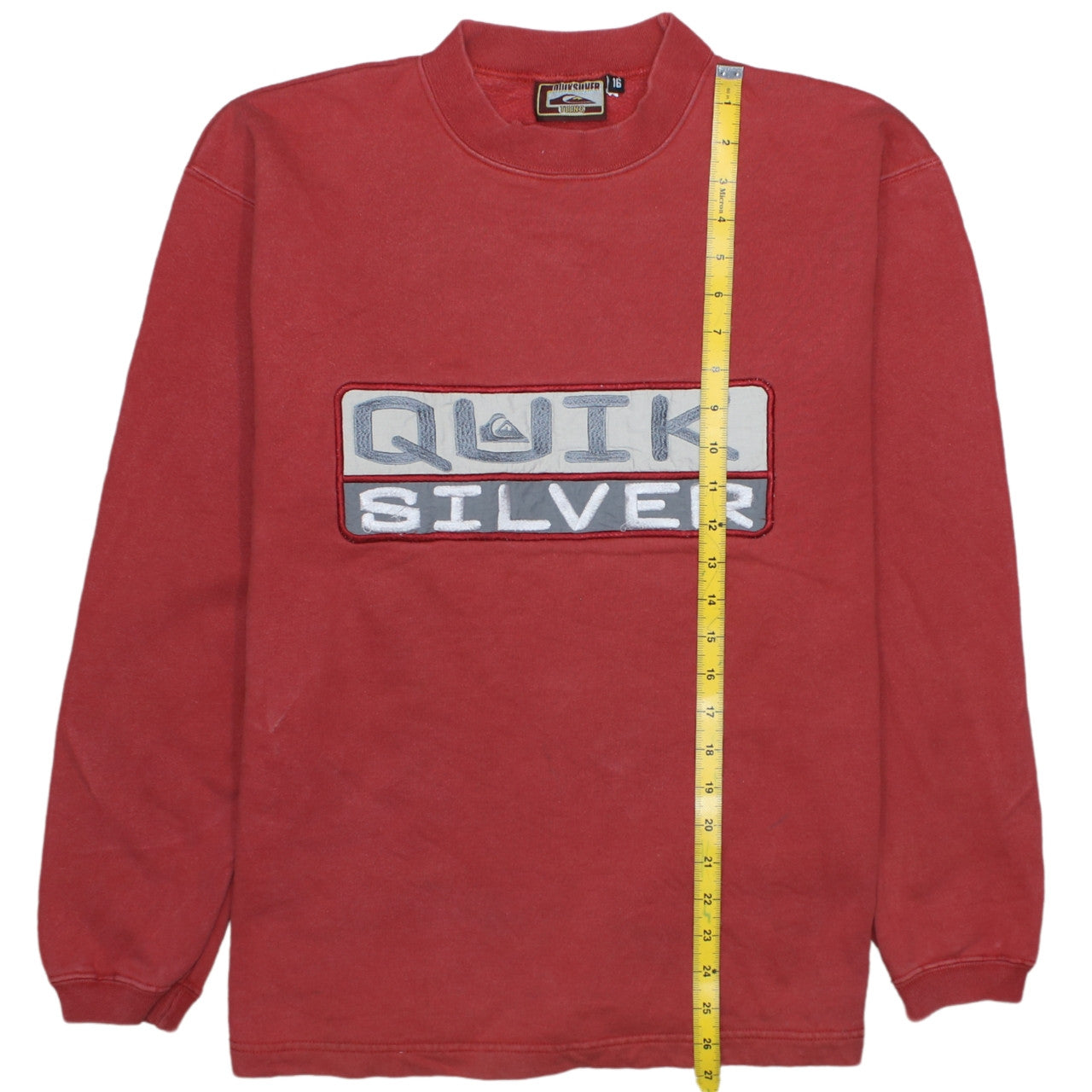 Quiksilver Teens Red Sweatshirt Size 16 Logo Pullover Casual