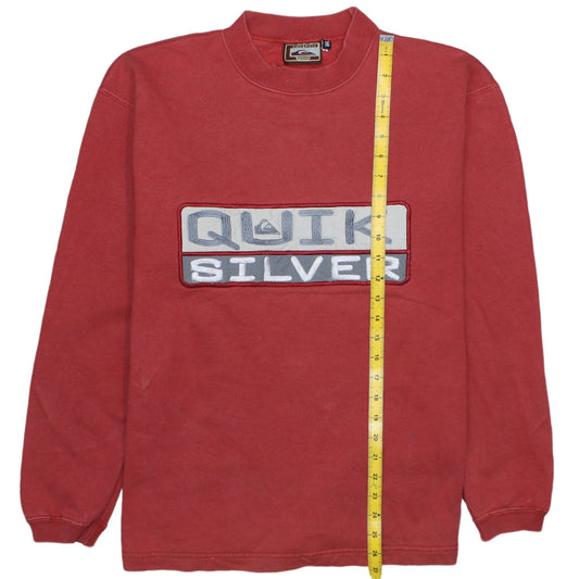 Quiksilver Teens Red Sweatshirt Size 16 Logo Pullover Casual
