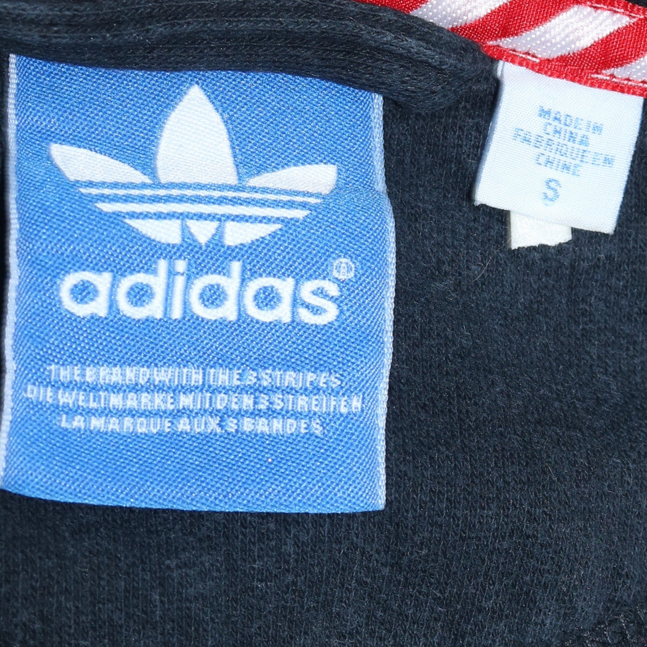 Adidas Men’s Black Full Zip Hoodie Small Logo Sports Jacket