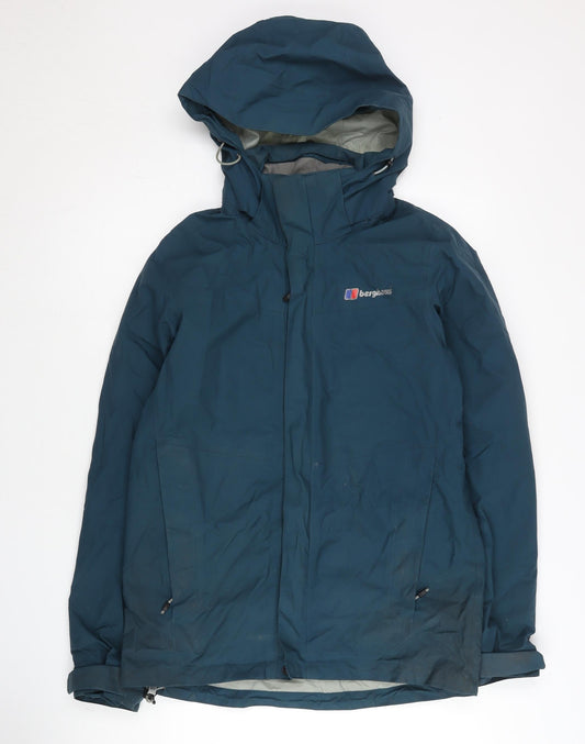 Berghaus Men's Blue XS Waterproof Hooded Rain Jacket Coat