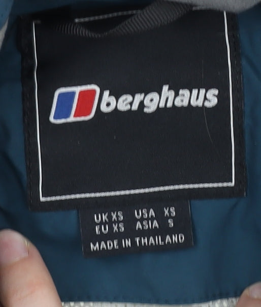 Berghaus Men's Blue XS Waterproof Hooded Rain Jacket Coat