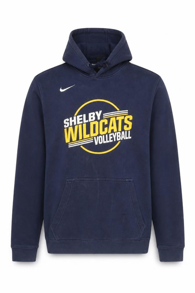 Mens UK M Regular Nike Blue Pullover Hoodie