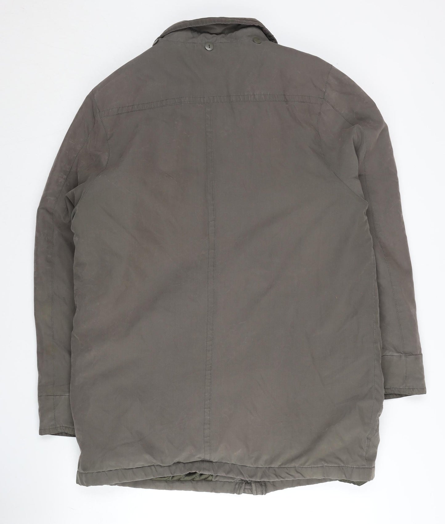 Eleganzé Womens Brown Mid-Length Overcoat Size 14 Lined Casual Jacket