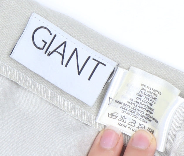 GIANT Womens Beige Pencil Skirt M Knee Length Workwear Zip