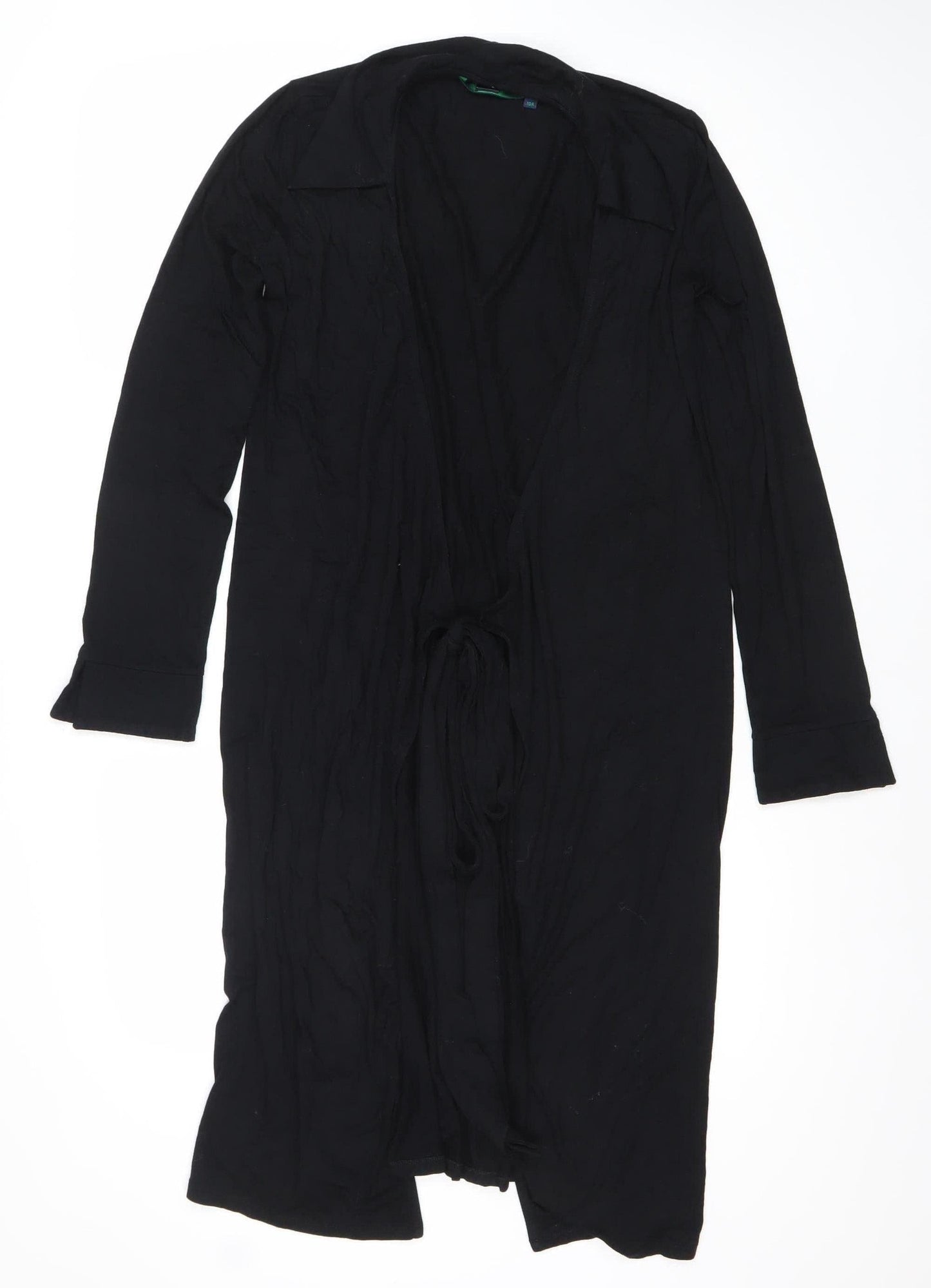 Boden Womens Black Size 10 Wrap Dress Long Sleeve Viscose Blend