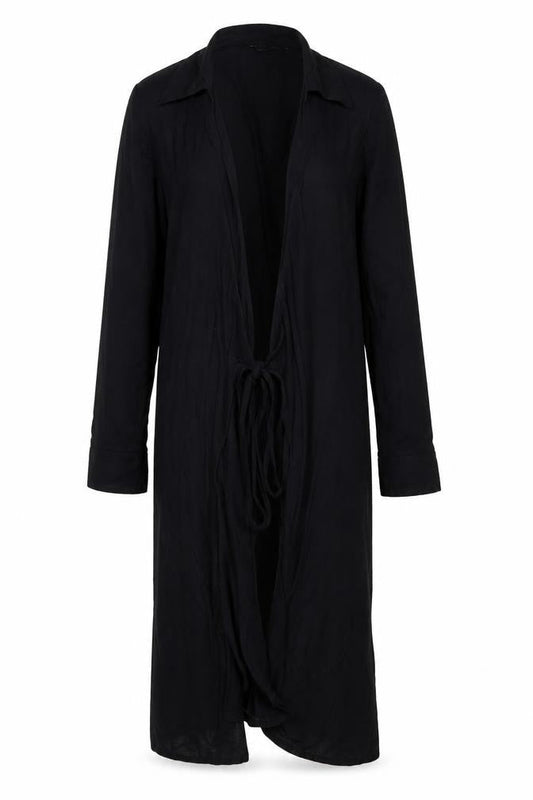 Boden Womens Black Size 10 Wrap Dress Long Sleeve Viscose Blend