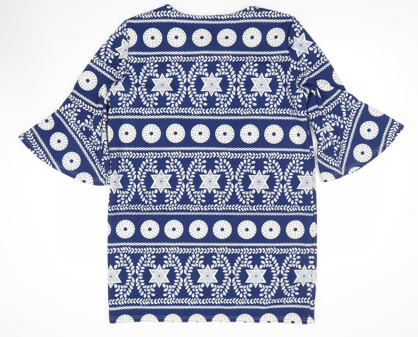 Collection London Women’s Blue Geometric Shift Dress Size 18