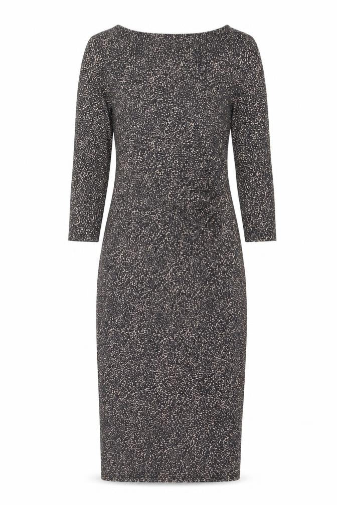 Oasis Womens Black Animal Print Bodycon Jersey Dress Size S